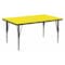 Flash Furniture Rectangle Activity Table, Laminate, Yellow XU-A2448-REC-YEL-H-P-GG - alternate 1