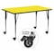 Flash Furniture Rectangle Activity Table, Laminate, Yellow XU-A2460-REC-YEL-H-A-CAS-GG - alternate 1