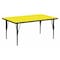 Flash Furniture Rectangle Activity Table, Laminate, Yellow XU-A2460-REC-YEL-H-P-GG - alternate 1