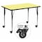 Flash Furniture Rectangle Activity Table, Laminate, Yellow XU-A3048-REC-YEL-T-A-CAS-GG - alternate 1