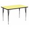 Flash Furniture Rectangle Activity Table, Chrome, Laminate, Particleboard, Steel, Yellow XU-A3048-REC-YEL-T-A-GG - alternate 1