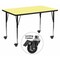 Flash Furniture Rectangle Activity Table, 30" W, 60" L, 30.37" H, Laminate, Yellow XU-A3060-REC-YEL-T-A-CAS-GG - alternate 1