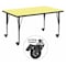 Flash Furniture Rectangle Activity Table, Laminate, Yellow XU-A3060-REC-YEL-T-P-CAS-GG - alternate 1