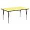 Flash Furniture Rectangle Activity Table, Laminate, Yellow XU-A3060-REC-YEL-T-P-GG - alternate 1