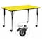 Flash Furniture Rectangle Activity Table, Laminate, Yellow XU-A3072-REC-YEL-H-A-CAS-GG - alternate 1