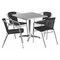 Flash Furniture Square Table Set, Aluminum, Plastic, Rattan, Stainless Steel, Grey TLH-ALUM-32SQ-020BKCHR4-GG - alternate 1
