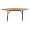 Flash Furniture Serpentine Serpentine Wood Table, 65"x24", 24" W, 48" L, 30.25" H, Wood Top, Wood Grain YT-WSFT48-24-SP-GG - alternate 1