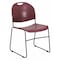 Flash Furniture Burgundy Plastic Sled Stack Chair RUT-188-BY-GG - alternate 1