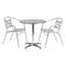 Flash Furniture Round Table Set, Aluminum, Plastic, Stainless Steel, Grey TLH-ALUM-28RD-017BCHR2-GG - alternate 1