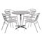 Flash Furniture Round Table Set, 31.5 W, 31.5 L, 27.5 H, Aluminum, Plastic, Stainless Steel, Grey TLH-ALUM-32RD-017BCHR4-GG - alternate 1
