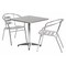 Flash Furniture Square Table Set, 27.5 W, 27.5 L, 27.5 H, Aluminum, Plastic, Stainless Steel, Grey TLH-ALUM-28SQ-017BCHR2-GG - alternate 1