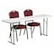 Flash Furniture Rectangle Folding Table, Fabric, Foam, Metal, Plastic, Plastic: Polyethylene Top, Burgundy RB-1872-1-GG - alternate 1