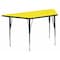 Flash Furniture Trapezoid Activity Table, Chrome, Laminate, Particleboard, Steel, Yellow XU-A2448-TRAP-YEL-H-A-GG - alternate 1