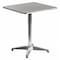 Flash Furniture Square Table, Square, Aluminum, 23.5", 23.5 W, 23.5 L, 27.5 H, Aluminum, Plastic, Stainless Steel TLH-053-1-GG - alternate 1
