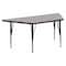 Flash Furniture Trapezoid Activity Table, Chrome, Laminate, Particleboard, Steel, Grey XU-A2448-TRAP-GY-H-P-GG - alternate 1