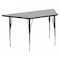 Flash Furniture Trapezoid Activity Table, Chrome, Laminate, Particleboard, Steel, Grey XU-A3060-TRAP-GY-T-A-GG - alternate 1