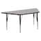 Flash Furniture Trapezoid Activity Table, Chrome, Laminate, Particleboard, Steel, Grey XU-A3060-TRAP-GY-T-P-GG - alternate 1