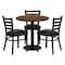 Flash Furniture Round Table Set, Laminate, Wood Grain MD-0002-GG - alternate 1