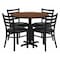 Flash Furniture Round Table Set, Laminate Top, Wood Grain HDBF1032-GG - alternate 1