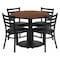 Flash Furniture Round Table Set, 36" W, 36" L, 30" H, Laminate Top, Wood Grain RSRB1032-GG - alternate 1