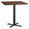Flash Furniture Square Walnut Lam Table, Square w/X-Base, 42", 42" W, 42" L, 43.125" H, Laminate Top, Wood Grain XU-WALTB-4242-T3333B-GG - alternate 1