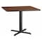 Flash Furniture Square Walnut Table, Sqr w/x-Base, 42" W x 13" H, Laminate Top, Wood Grain XU-WALTB-4242-T3333-GG - alternate 1