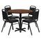 Flash Furniture Round Table Set, 36" W, 36" L, 30" H, Laminate, Wood Grain HDBF1004-GG - alternate 1