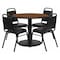 Flash Furniture Round Table Set, 36" W, 36" L, 30" H, Laminate, Wood Grain RSRB1004-GG - alternate 1