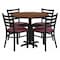 Flash Furniture Round Table Set, Laminate Top, Wood Grain HDBF1008-GG - alternate 1