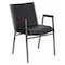 Flash Furniture Stack Armchair, Blk Frame Fnsh, Blk Vinyl XU-60154-BK-VYL-GG - alternate 1