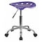 Flash Furniture Tractor Seat And Chrome Stool, Violet LF-214A-VIOLET-GG - alternate 1