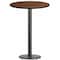 Flash Furniture Round Walnut Lmnt Table Top, Round w/Base, 30", Laminate Top, Wood Grain XU-RD-30-WALTB-TR18B-GG - alternate 1