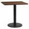 Flash Furniture Square Walnut Table Top, Square w/Round Base, 30", Laminate Top, Wood Grain XU-WALTB-3030-TR18-GG - alternate 1