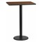 Flash Furniture Rectangle Walnut Table, Rctngl w/Round Base, 24"x30", Laminate Top, Wood Grain XU-WALTB-2430-TR18B-GG - alternate 1