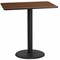 Flash Furniture Rectangle Walnut Table, Rctngl w/Round Base, 24"x42", Laminate Top, Wood Grain XU-WALTB-2442-TR24B-GG - alternate 1
