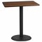 Flash Furniture Rectangle Walnut Table, Rctngl w/Round Base, 30"x42", 30" W, 42" L, 43.125" H, Laminate Top XU-WALTB-3042-TR24B-GG - alternate 1