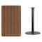 Flash Furniture Rectangle Walnut Table, Rctngl w/Round Base, 30"x48", Laminate Top, Wood Grain XU-WALTB-3048-TR24B-GG - alternate 1