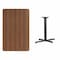 Flash Furniture Rectangle Walnut Table, Rctngl w/Round Base, 30"x48", Laminate Top, Wood Grain XU-WALTB-3048-TR24-GG - alternate 1