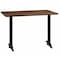 Flash Furniture Rectangle Walnut Table, Rectangle w/T-Base, 30"x42", 30" W, 42" L, 31.125" H, Laminate Top XU-WALTB-3042-T0522-GG - alternate 1