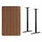 Flash Furniture Rectangle Walnut Table, Rectangle w/T-Base, 30"x48", 30" W, 48" L, 43.125" H, Laminate Top XU-WALTB-3048-T0522B-GG - alternate 1
