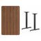 Flash Furniture Rectangle Walnut Table, Rectangle w/T-Base, 30"x48", 30" W, 48" L, 31.125" H, Laminate Top XU-WALTB-3048-T0522-GG - alternate 1