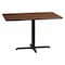Flash Furniture Rectangle Walnut Table, Rectangle w/X-Base, 24"x42", Laminate Top, Wood Grain XU-WALTB-2442-T2230-GG - alternate 1