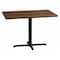 Flash Furniture Rectangle Walnut Table, Rectangle w/X-Base, 30"x42", Laminate Top, Wood Grain XU-WALTB-3042-T2230-GG - alternate 1