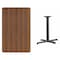 Flash Furniture Rectangle Walnut Table, Rectangle w/X-Base, 30"x48", 30" W, 48" L, 43.125" H, Laminate Top XU-WALTB-3048-T2230B-GG - alternate 1