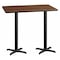Flash Furniture Rectangle Walnut Table, Rectangle w/X-Base, 30"x60", Laminate Top, Wood Grain XU-WALTB-3060-T2222B-GG - alternate 1