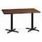 Flash Furniture Rectangle Walnut Table, Rectangle w/X-Base, 30"x60", Laminate Top, Wood Grain XU-WALTB-3060-T2222-GG - alternate 1