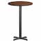 Flash Furniture Round Walnut Table Top, Round w/X-Base, 24", 24" W, 24" L, 43.125" H, Walnut XU-RD-24-WALTB-T2222B-GG - alternate 1