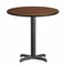 Flash Furniture Round Walnut Table Top, Round w/X-Base, 30", Walnut XU-RD-30-WALTB-T2222-GG - alternate 1