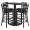Flash Furniture Rectangle Wal Bar Table, Rctngl w/Rnd Base, Blk Seat, Laminate Top, Wood Grain RSRB1020-GG - alternate 1