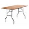 Flash Furniture Rectangle Folding Table, Wood Top, Wood Grain YT-WTFT30X60-TBL-GG - alternate 1